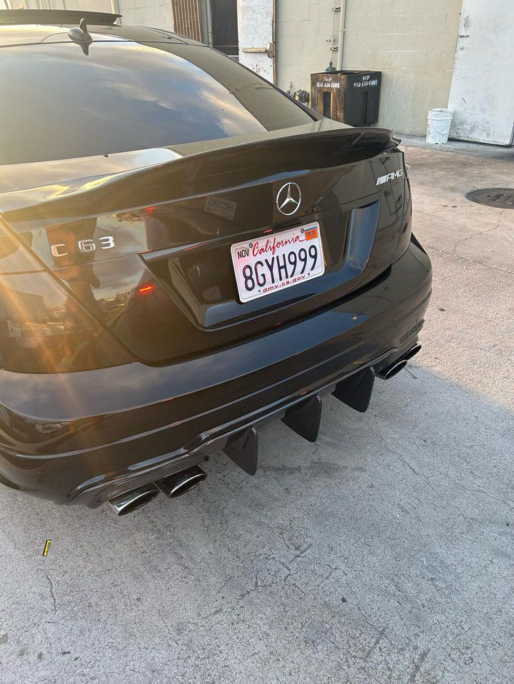 Carbon Fiber Big Fin Diffuser C63 ( Sedan / Coupe )
