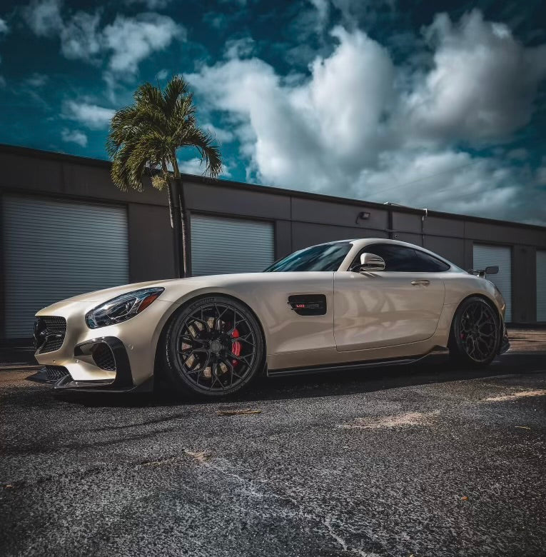 Future Design RT Style Carbon Fiber Front Lip for Mercedes Benz AMG GT/S/C