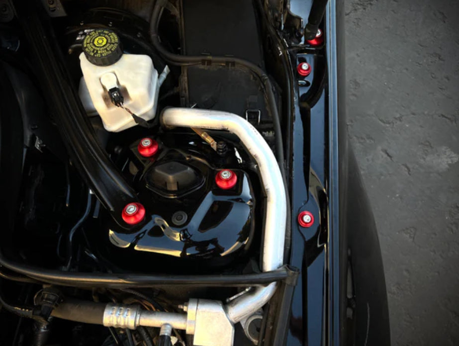 Titanium Mercedes 2008-2014 C-Class Dress Up Engine Bay Hardware Kit (W204)