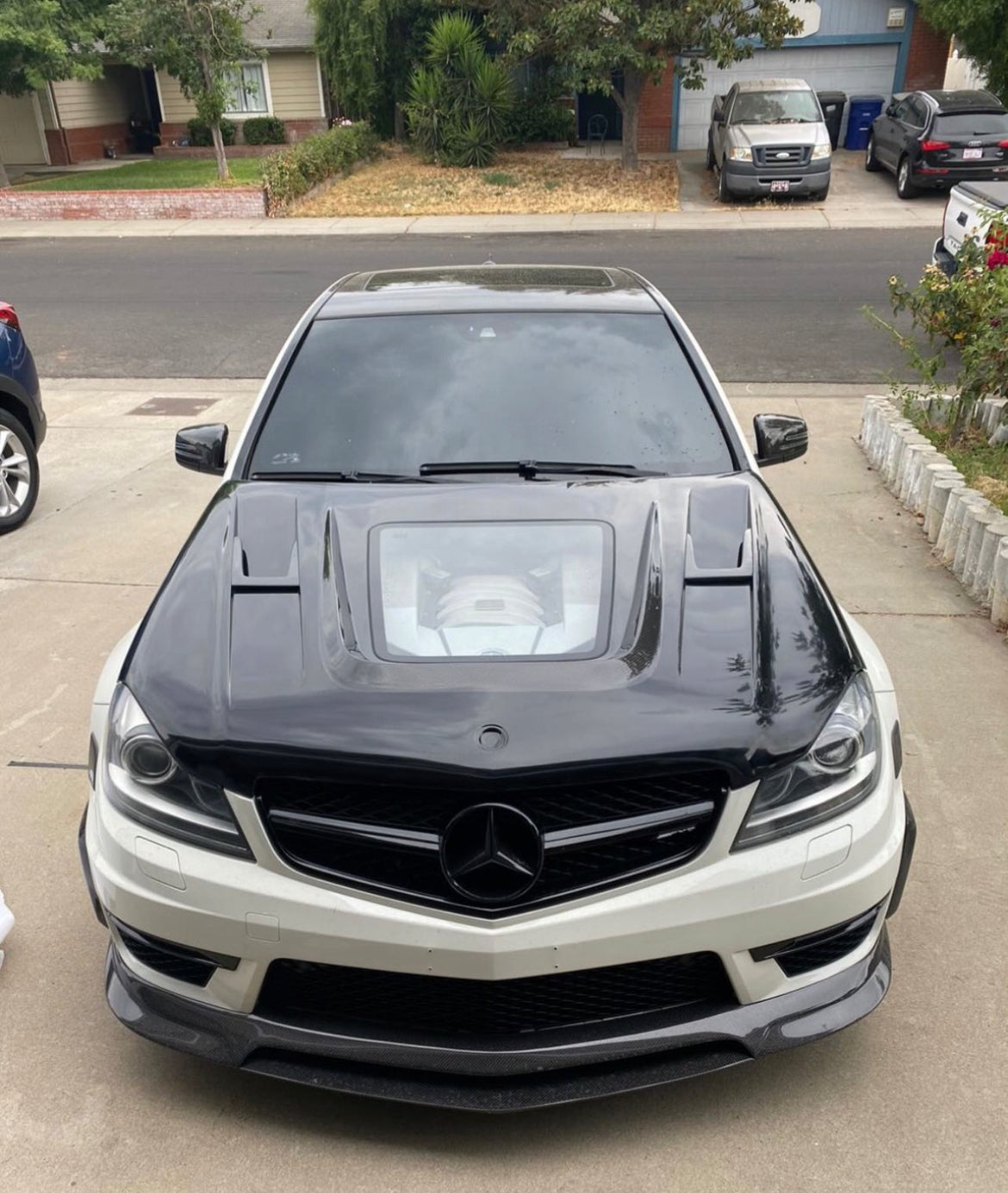 2012-2014 Mercedes Benz W204 C63 AMG IMP Style Carbon Fiber Hood (Darwin Pro)