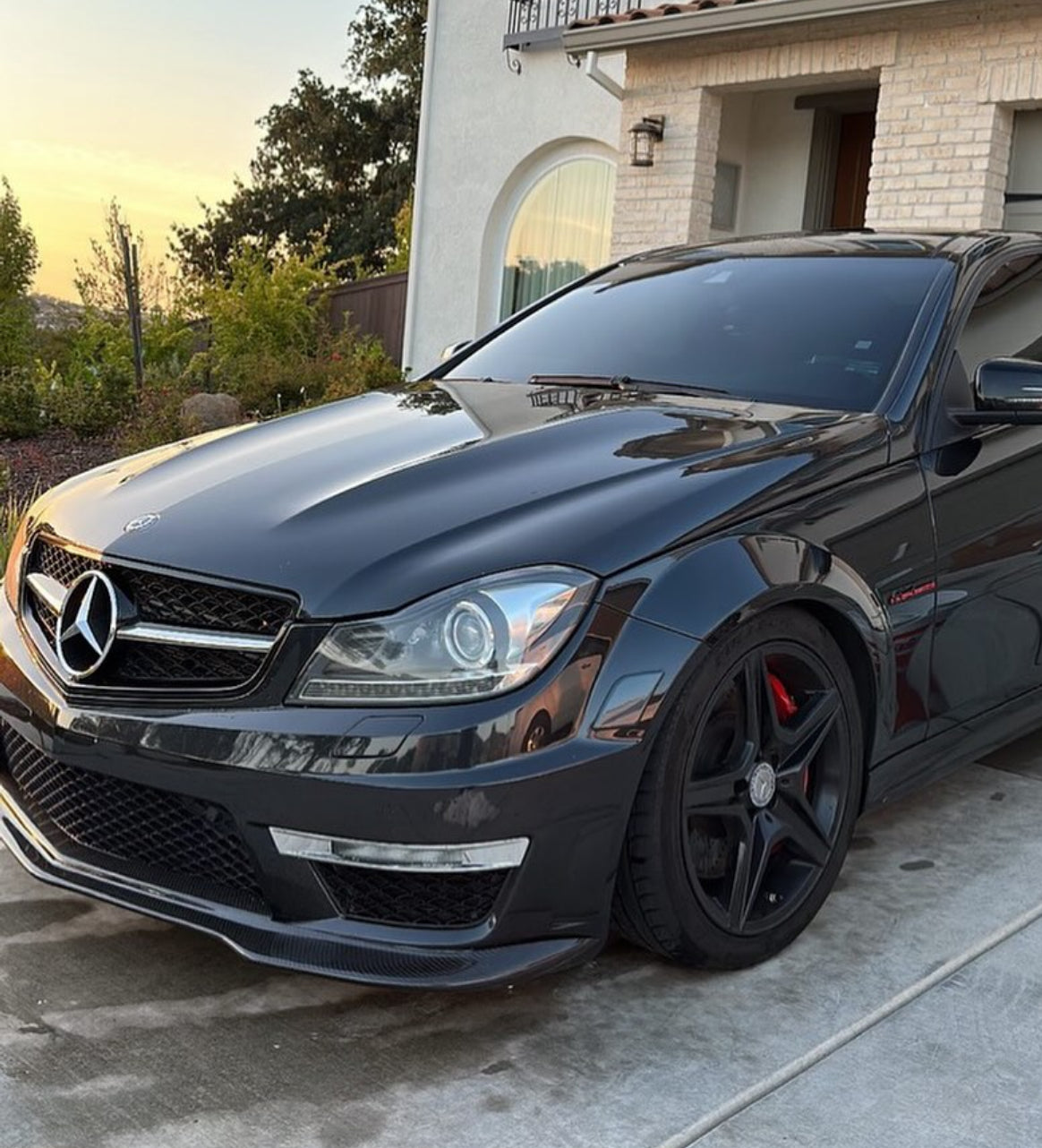 Carbon fiber V1 Front Lip W204