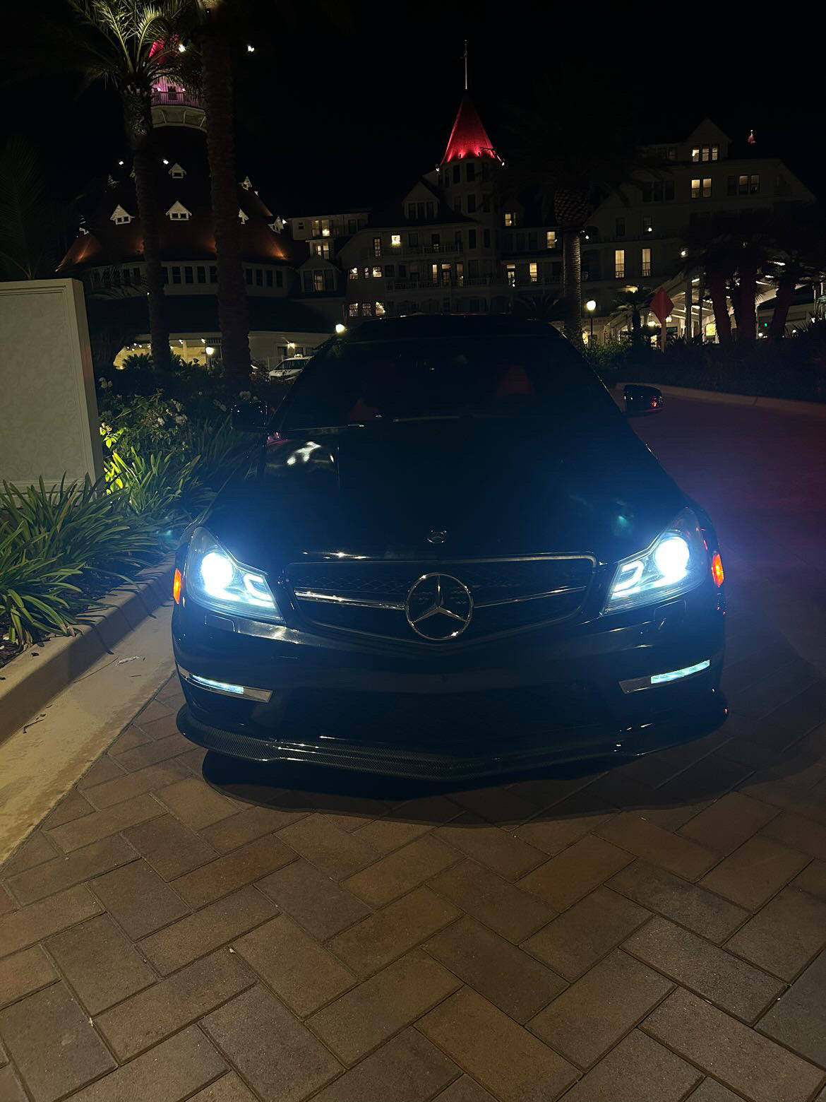 Carbon fiber V1 Front Lip W204