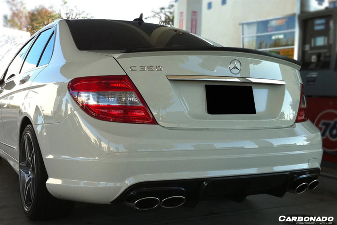 2008-2011 Mercedes Benz W204 C63 AMG AK Style Carbon Fiber Rear Diffuser