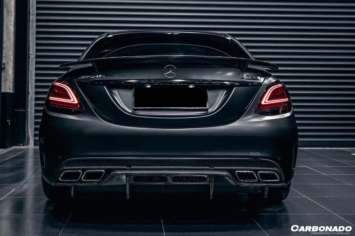 2015-2021 Mercedes Benz W205 C63/S AMG Sedan PS Style Rear Diffuser