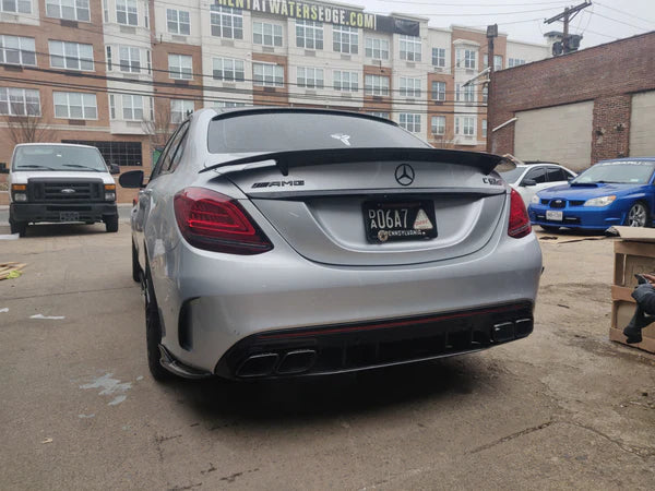 Aero Republic Carbon Fiber Rear Bumper Canards (W205 C300 C43 C63 C63S AMG Sedan)