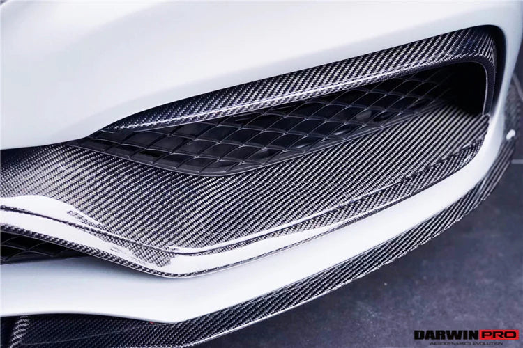 W205 C63/S AMG Carbon Fiber Front Bumper Trim Set (6pcs)