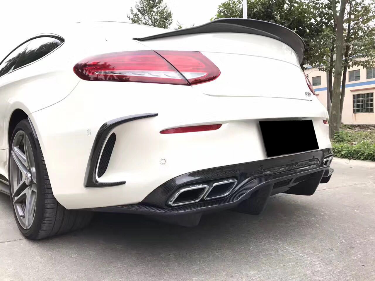 W205 PSM STYLE C63 Carbon Fiber rear diffuser