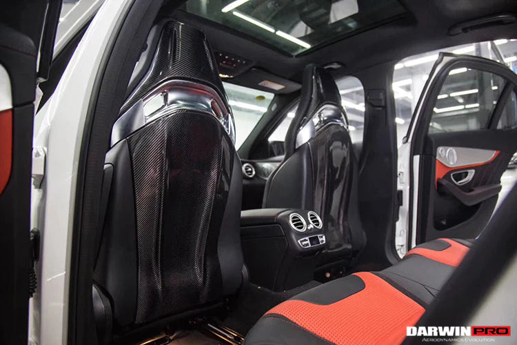 2015-2018 Mercedes Benz C63/S/CLA45 AMG Sedan Carbon Fiber Seat-back Cover