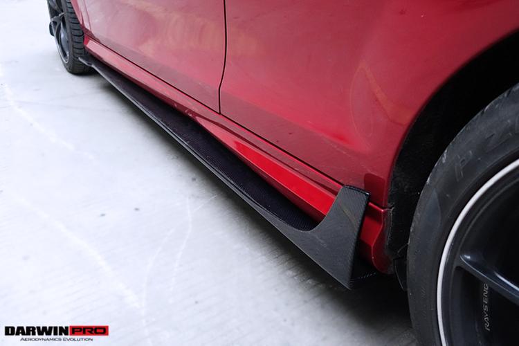 2012-2014 Mercedes Benz W204 C Class Coupe DP Style Carbon Fiber Side Skirts