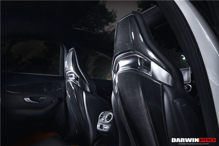 2015-2018 Mercedes Benz C63/S/CLA45 AMG Sedan Carbon Fiber Seat-back Cover