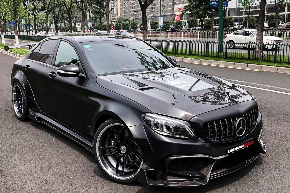2019-2021W205 C63/S AMG Sedan IMP Style Partial Carbon Fiber Full Body Kit