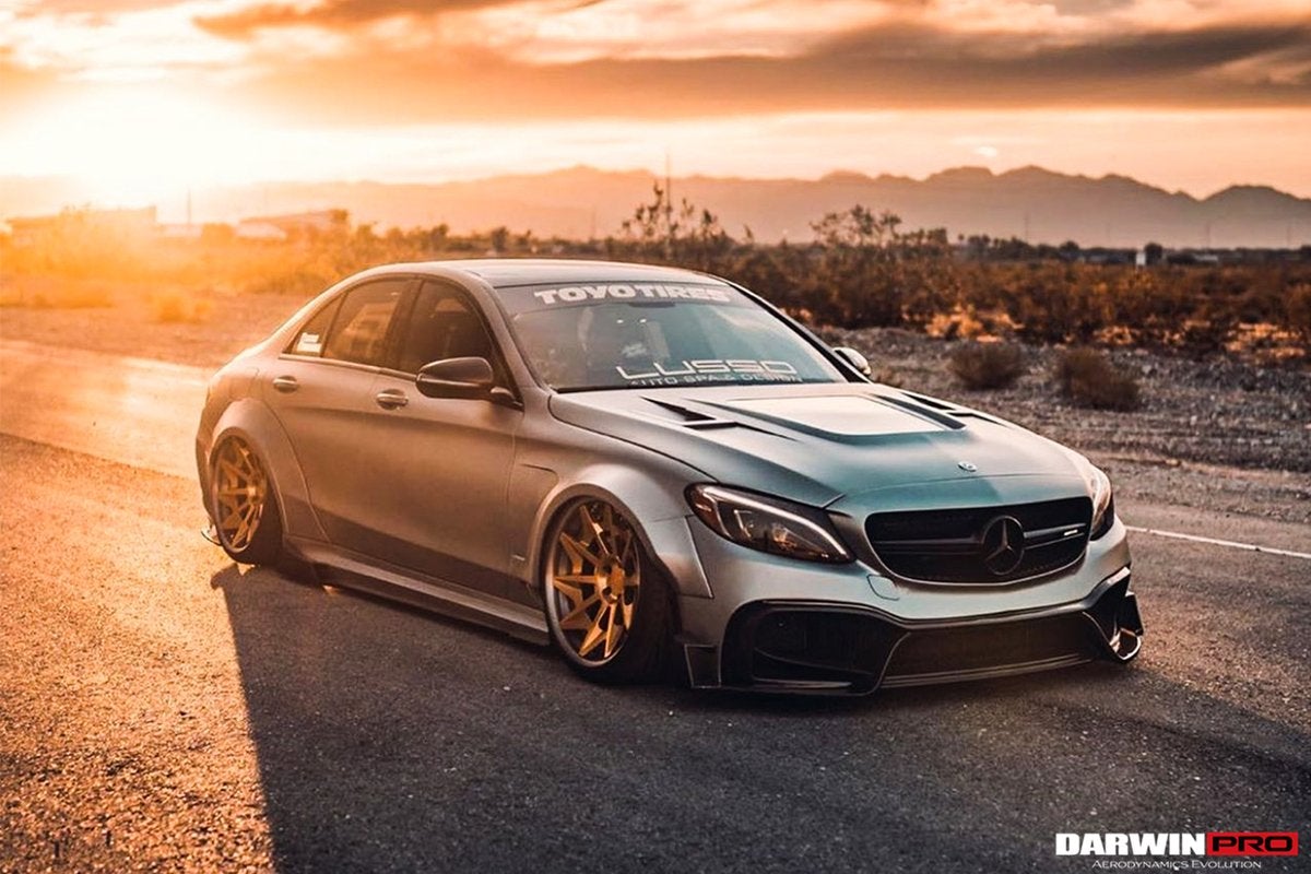 2015- 2018 W205 C63/S AMG Sedan IMP Style Partial Carbon Fiber Full Body Kit