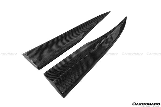 W204 C63 AMG RZS Style Carbon Fiber Rear Bumper Extensions