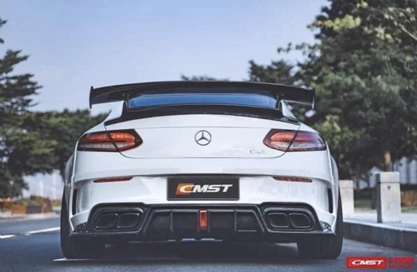 GTR Style Rear Wing for Mercedes-Benz C Class Coupe W205 C300 C43 C63 C63S AMG 2015-UP
