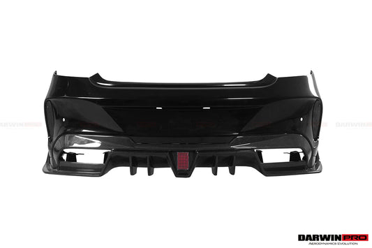 2015-2018 Mercedes Benz C-Class Coupe IMP Style Partial Carbon Fiber Rear Bumper